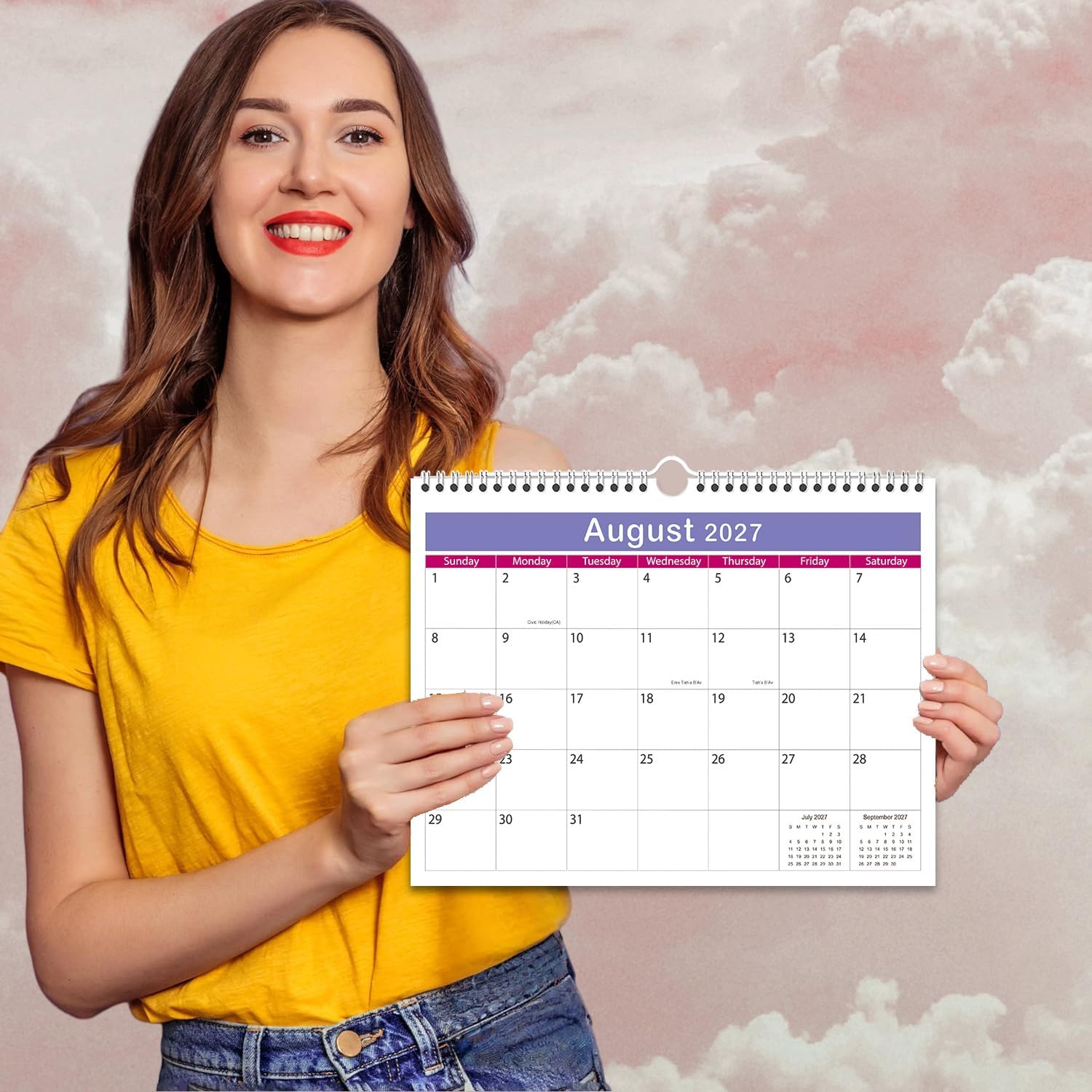 Thumbnail 6 de Riobat 6-8-H-WC-Black 18-Month Wall Calendar, 8.5 x 11 Inches