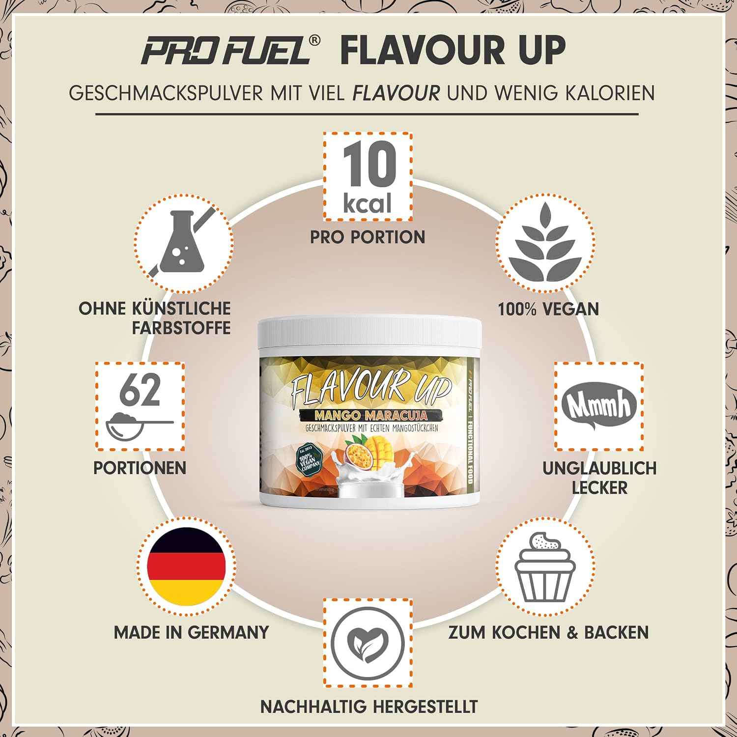 Thumbnail 1 de Geschmackspulver MANGO MARACUJA 250 g – FLAVOUR UP
