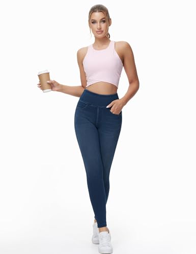Thumbnail 6 de THE GYM PEOPLE Damen-Jeggings mit High Waist, 4-Wege-Stretch und 4 Taschen