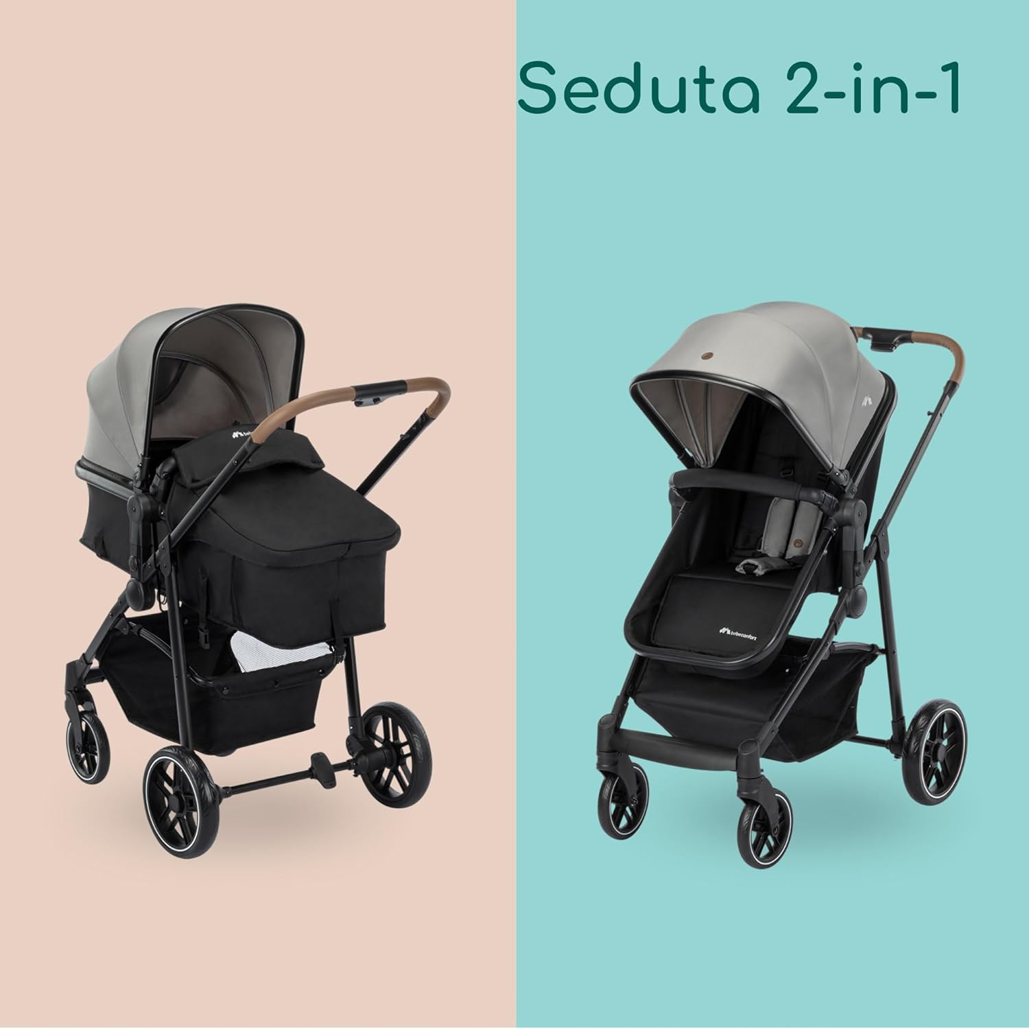 Detalle 2 de Bebeconfort Haze Trio Lux: passeggino 3 in 1 leggero e compatto con seggiolino auto i-Size