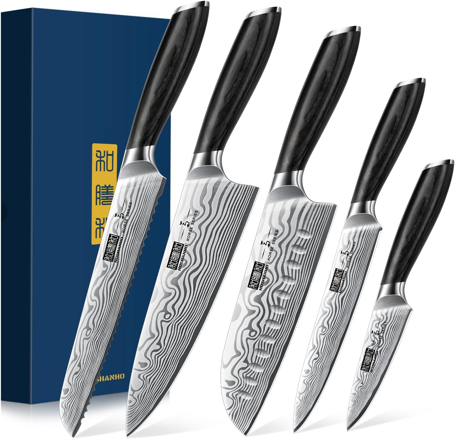 Detalle de HOSHANHO Kitchen Knife Set, 5-Piece