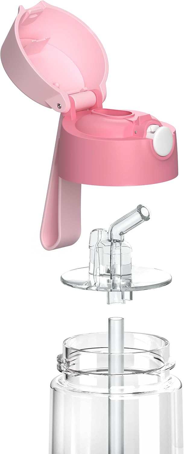 Thumbnail 4 de Jarlson Borraccia Bambini EMI 500ML Rosa Chiaro: borraccia in Tritan senza BPA con cannuccia, lavabile in lavastoviglie
