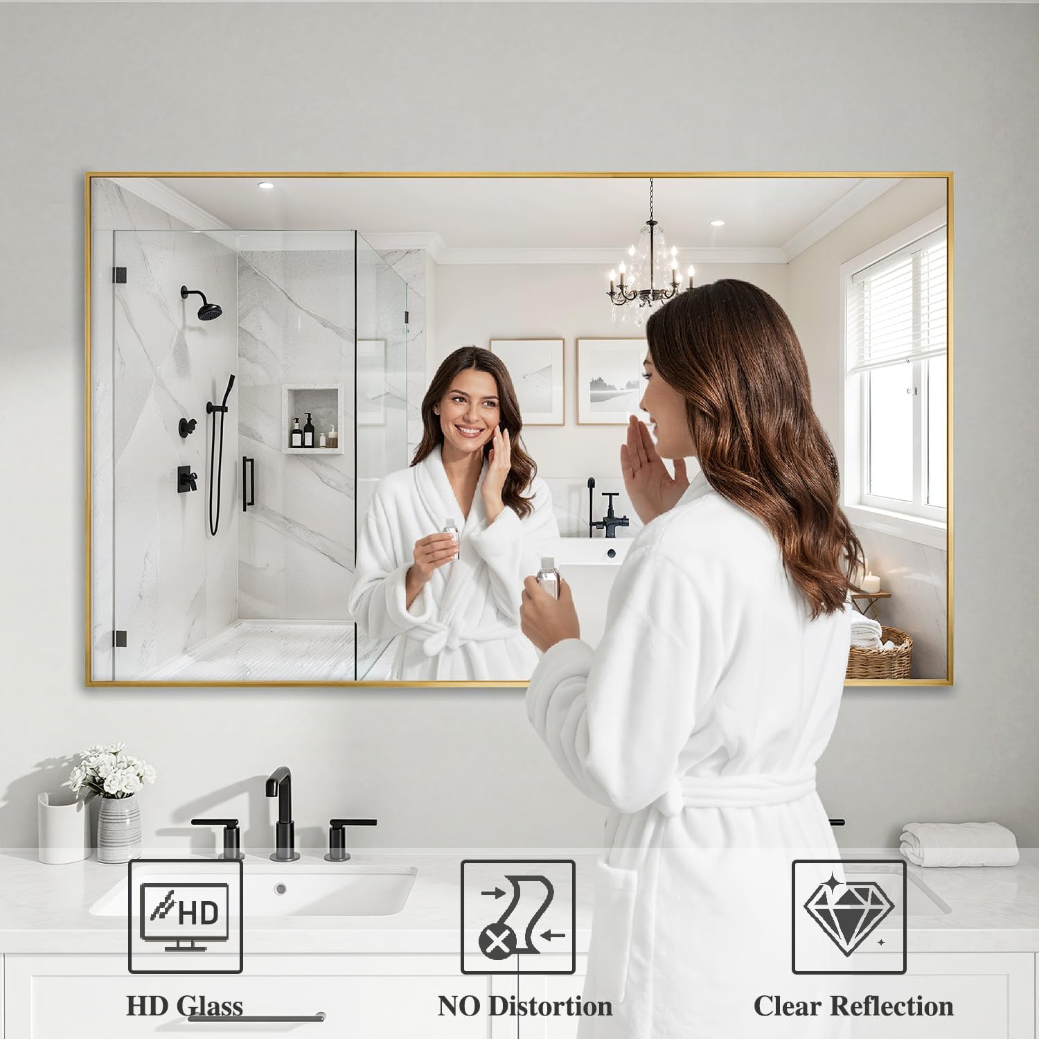 Detalle de Koonmi Wall Mirror, 30 x 55 Inches