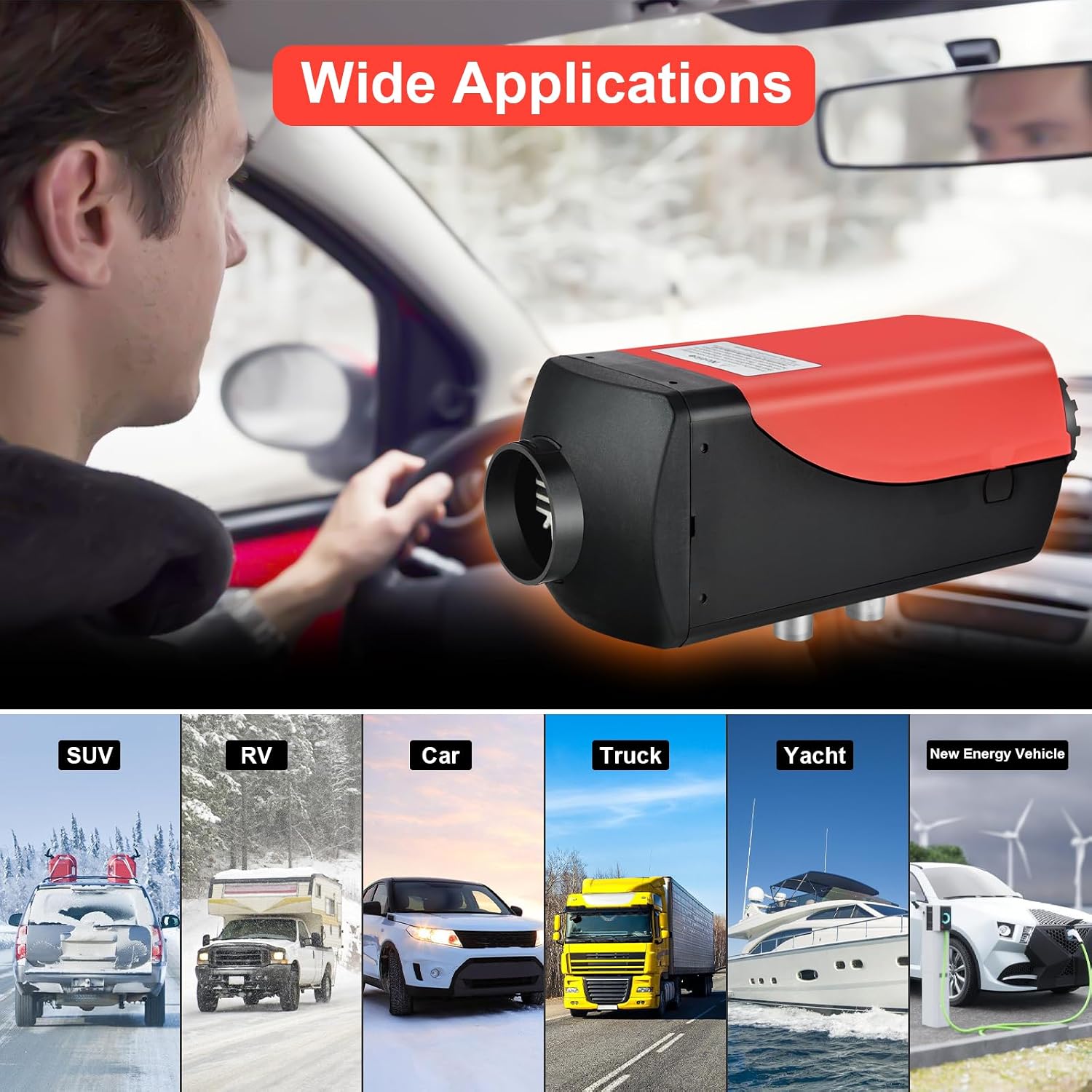 Detalle 2 de Diesel Air Heater 5 kW 12V with Remote control 🚐