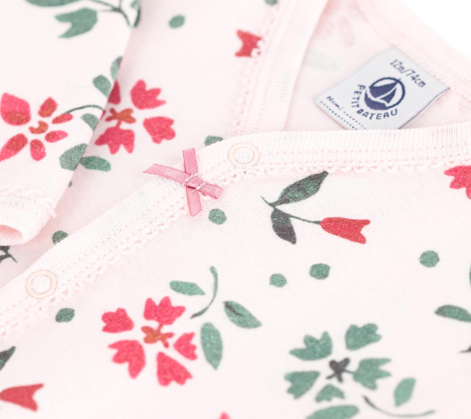 Thumbnail 2 de Petit Bateau Dors Bien Bébé fille - Pyjama coton fleuri (lot de 1)