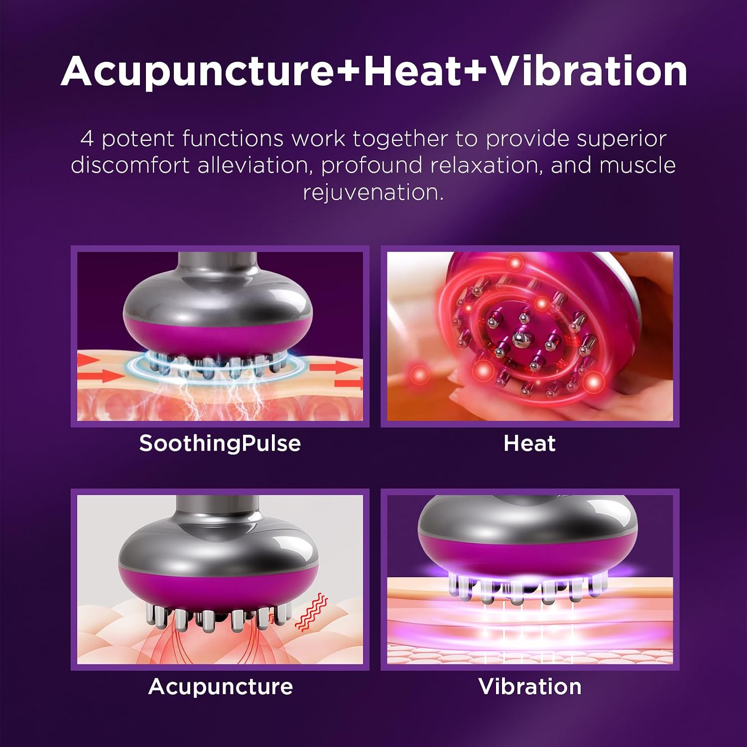 Thumbnail 1 de Lymphatic Drainage Massager anti-cellulite body sculpting tool with microcurrent, heat, vibration & LED therapy
