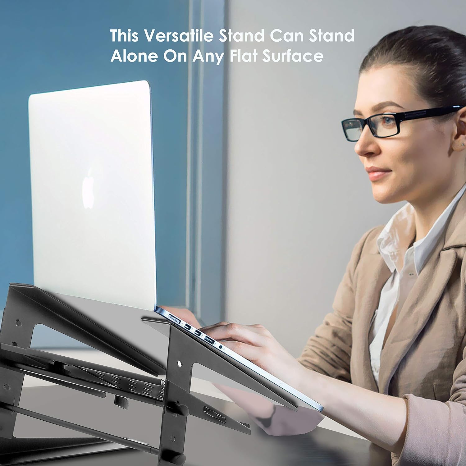 Detalle de Pyle Adjustable Laptop Stand, 8 lb Capacity