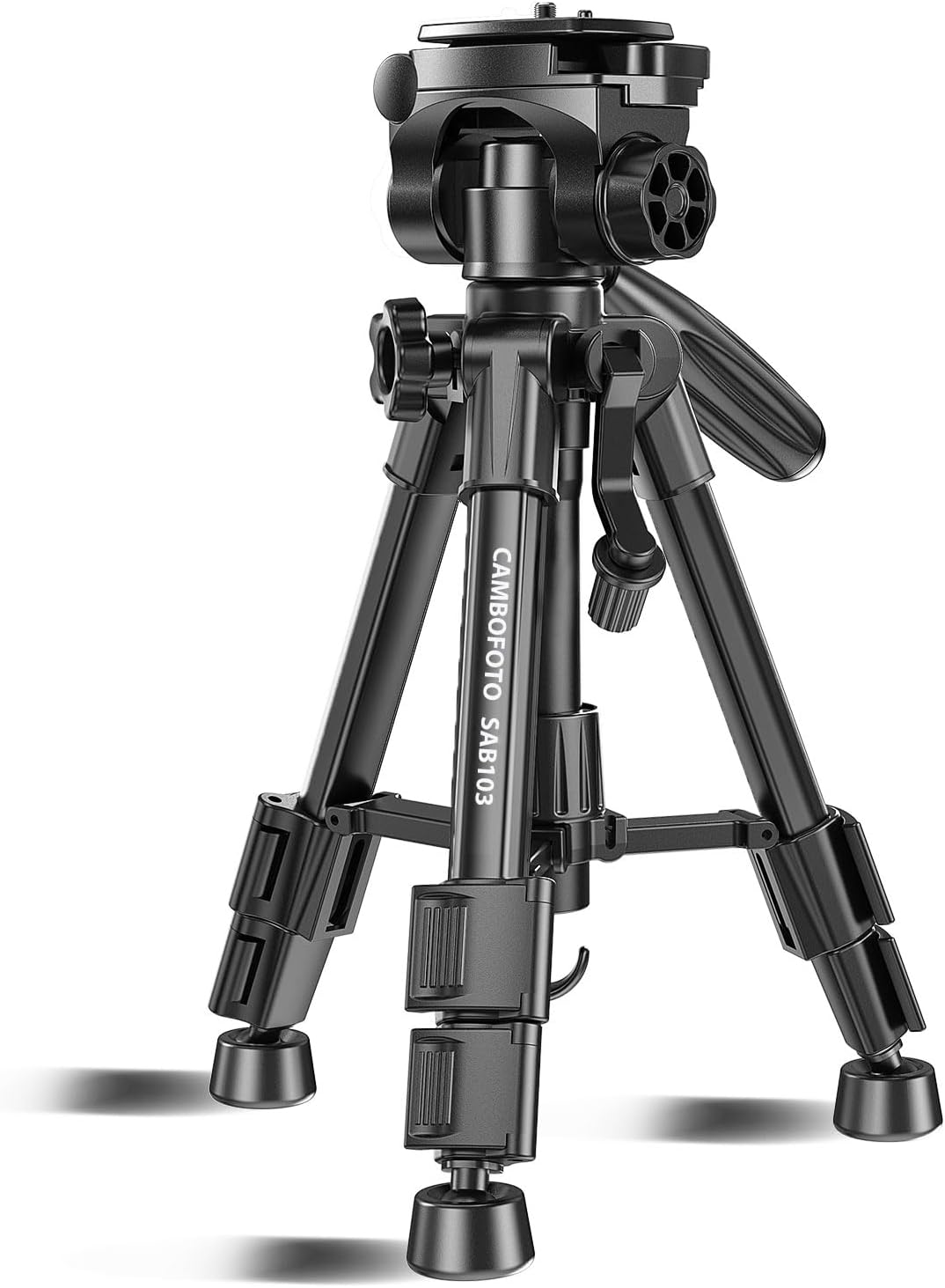 Detalle de CAMBOFOTO SAB103 Camera Tripod with 3-Way Pan Head and Quick-Release Plate
