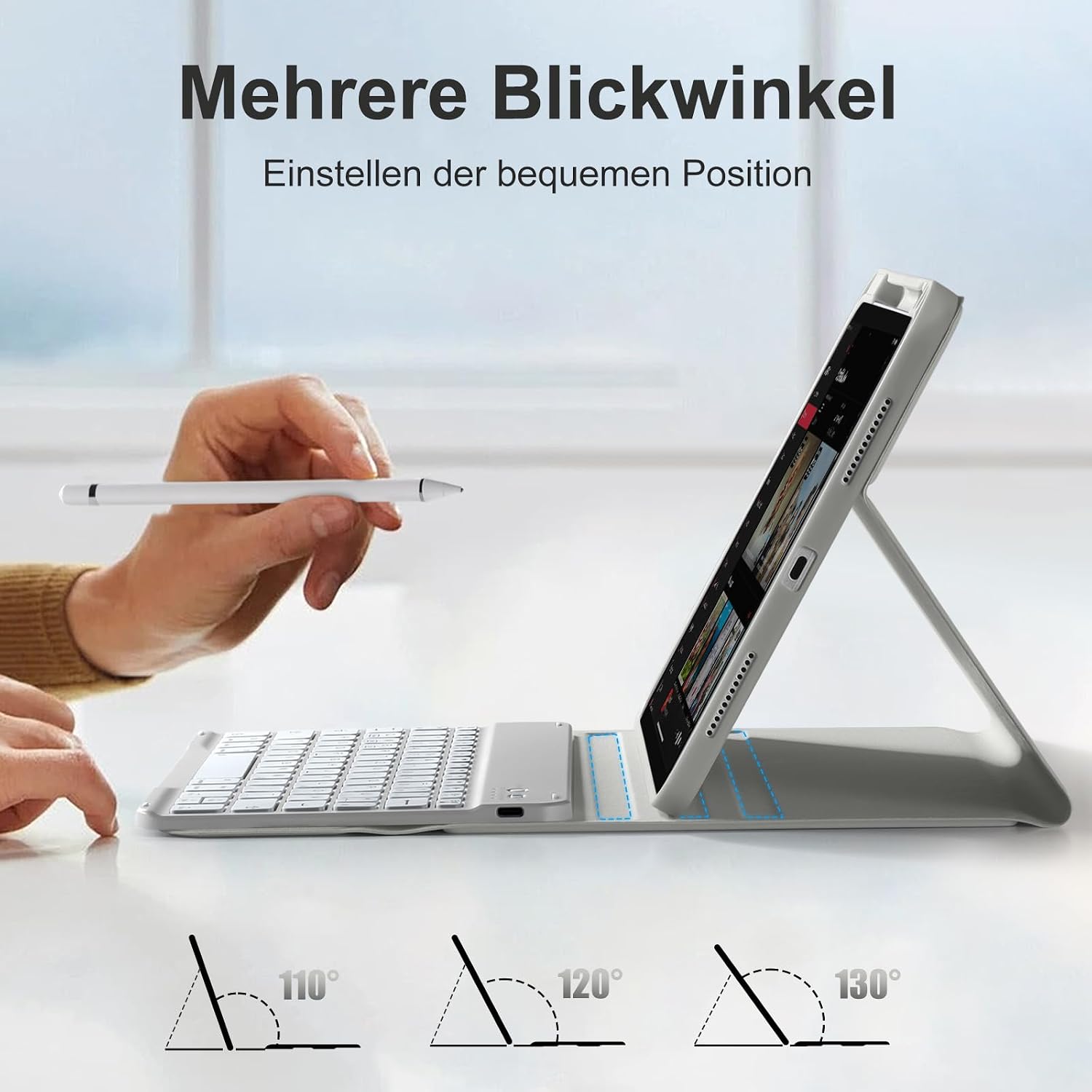 Thumbnail 5 de drivego Hülle mit Tastatur für iPad 11 Zoll/10,9 Zoll