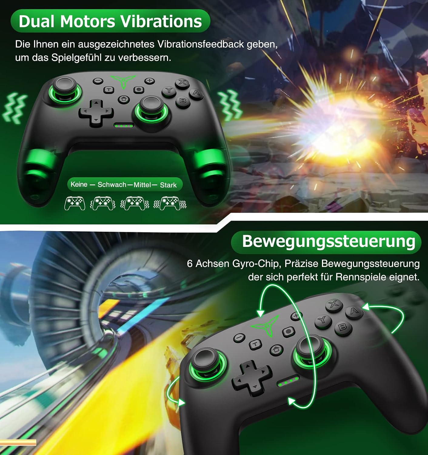 Thumbnail 5 de HELLCOOL Switch Controller Wireless – Pro Controller für Switch