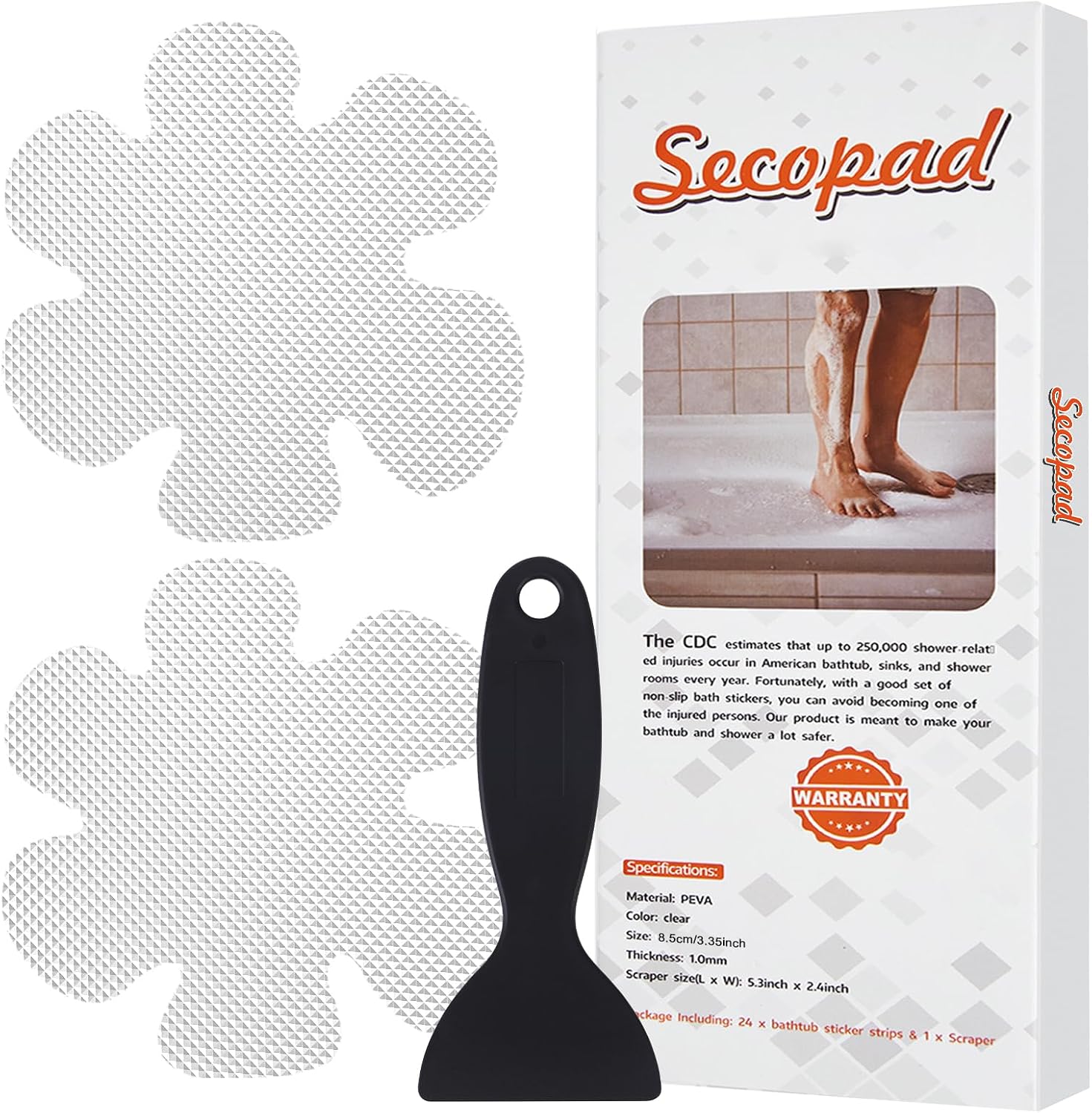 Detalle de Secopad Bathtub Stickers, PEVA