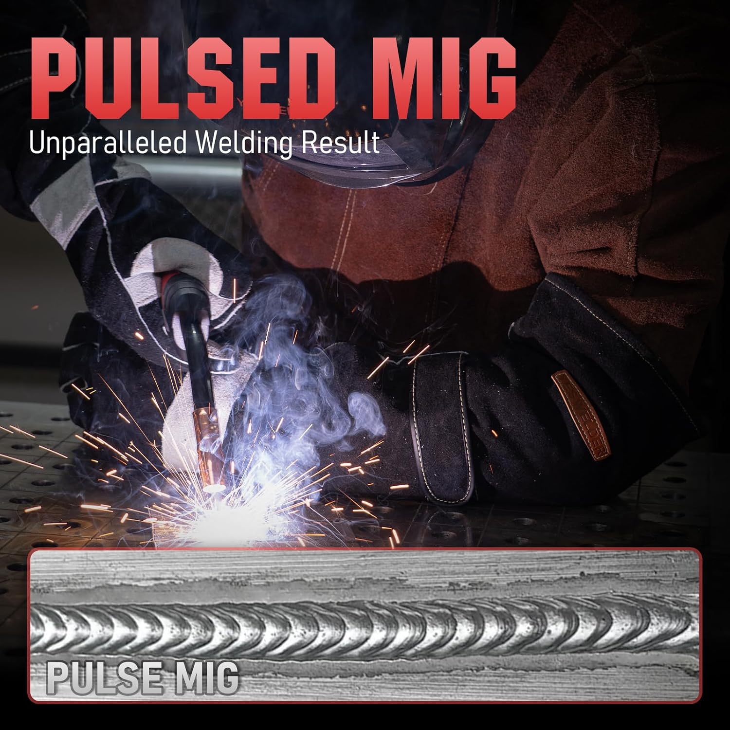 Detalle de YESWELDER 250A 6-in-1 MIG Welder, Dual Voltage with Digital Display