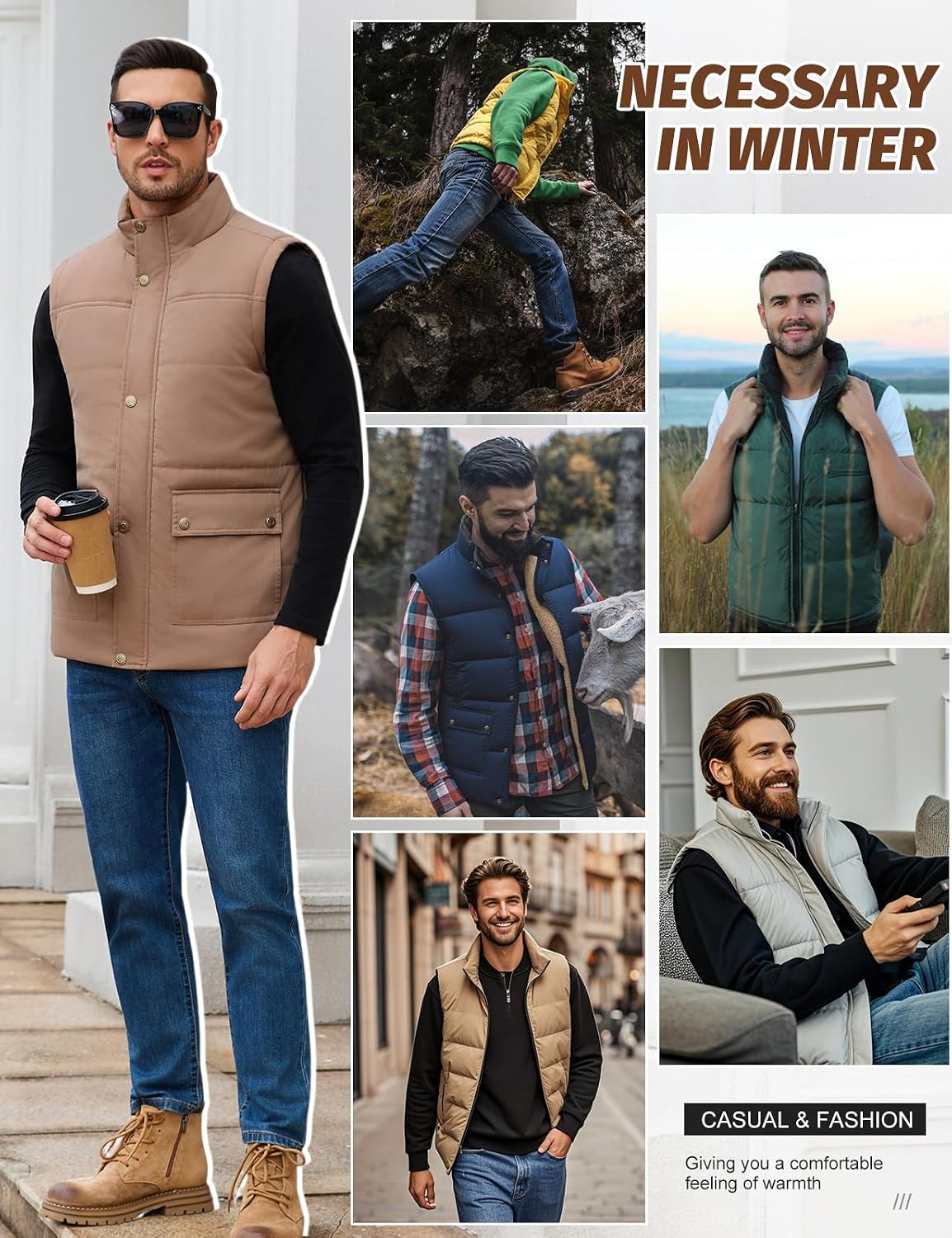 Detalle de Xnova Veste Sans Manches Homme Doublure Polaire — Chaude et Polyvalente