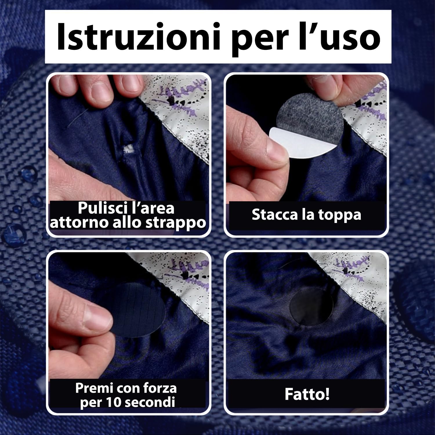Thumbnail 1 de aZengear Toppe di Riparazione (11 pezzi, 30+ colori) – Toppe autoadesive impermeabili per piumini, giacche e tessuti vari