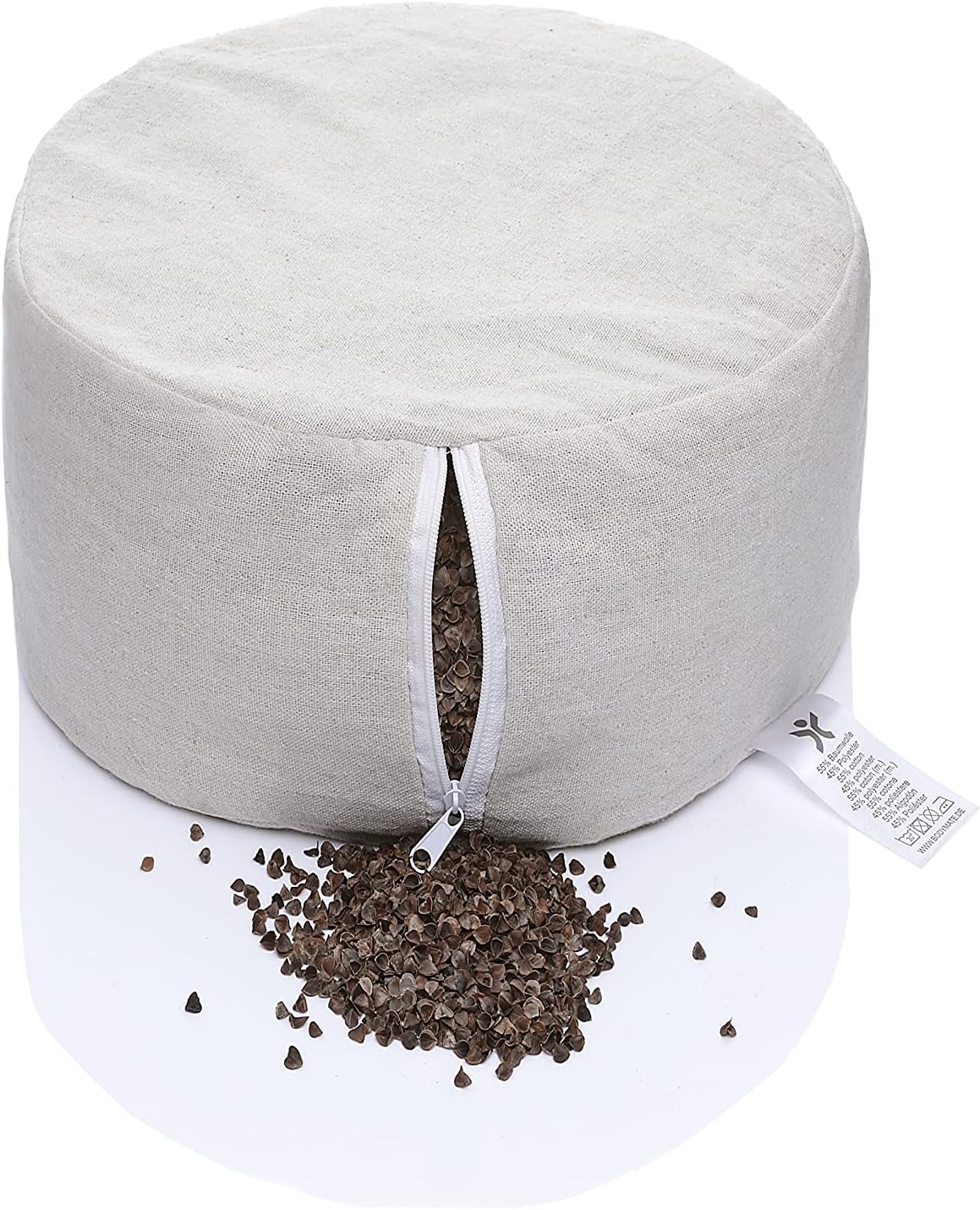 Thumbnail 4 de BODYMATE Cuscino da yoga rotondo in buccia di grano saraceno, diametro 31 cm e altezza 16 cm