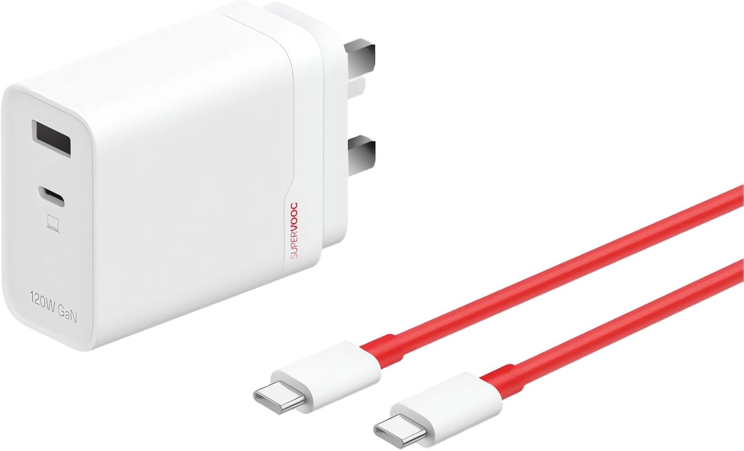 Detalle de OnePlus SUPERVOOC 120W Fast Charger: Dual Ports GaN Power Adapter