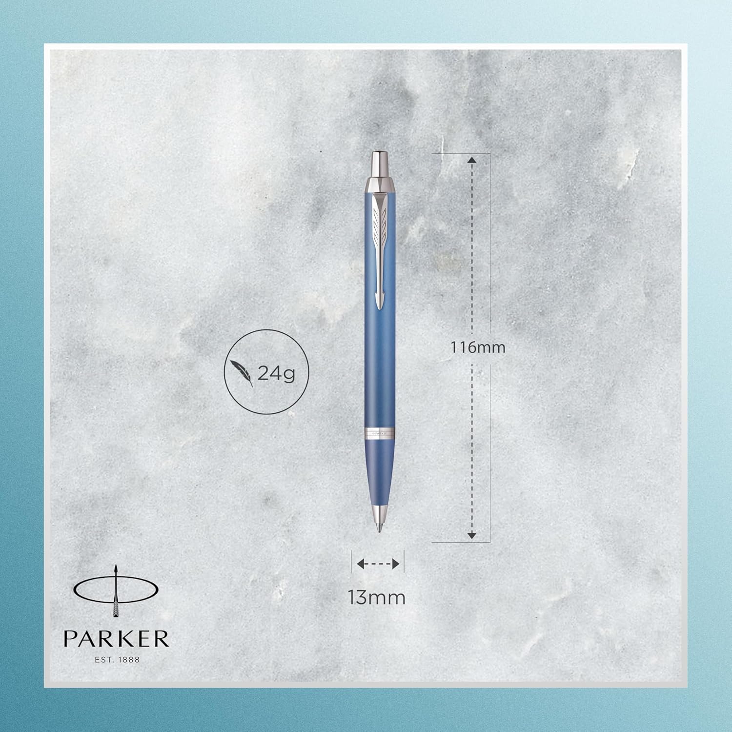 Detalle de Parker IM Writing Rituals Bolígrafo Azul Degradado ✒️ Regalo