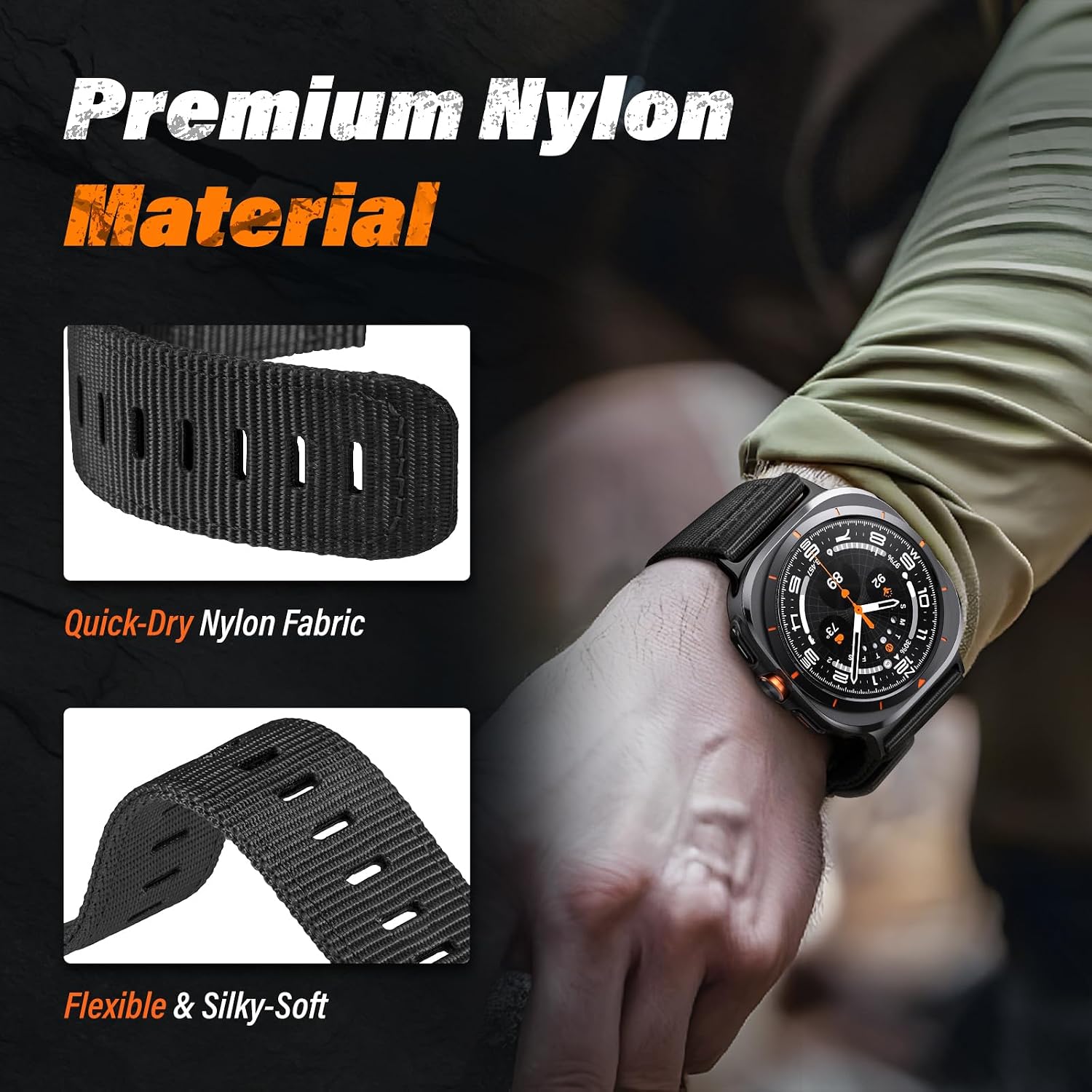 Detalle 2 de Nylon strap for Galaxy Watch Ultra 47mm
