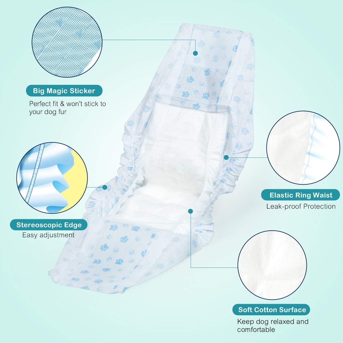 Thumbnail 1 de Flying Paws Male Dog Nappies M-22
