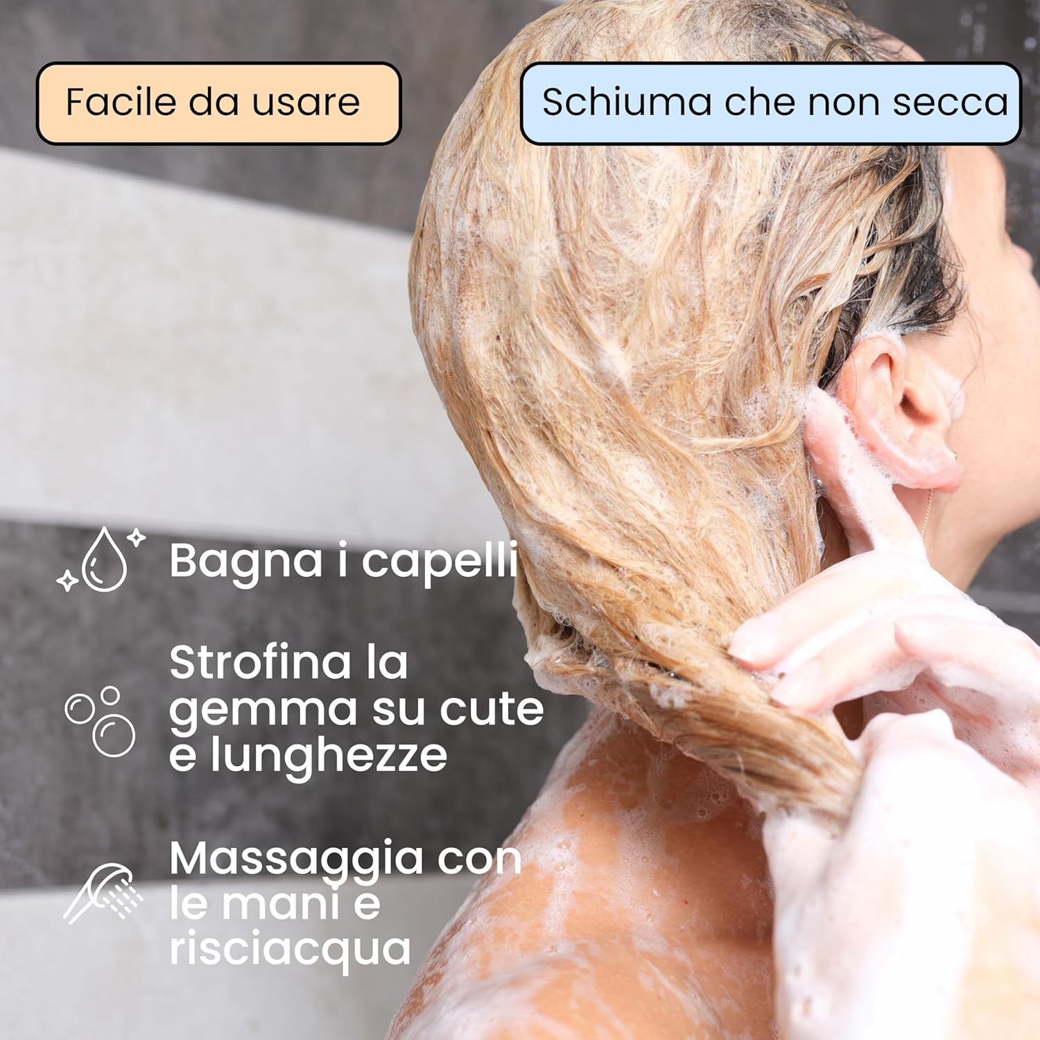 Thumbnail 5 de Enooso Shampoo Solido Bio per Capelli Grassi: Antiforfora e Purificante al Carbone Vegetale, 65 g