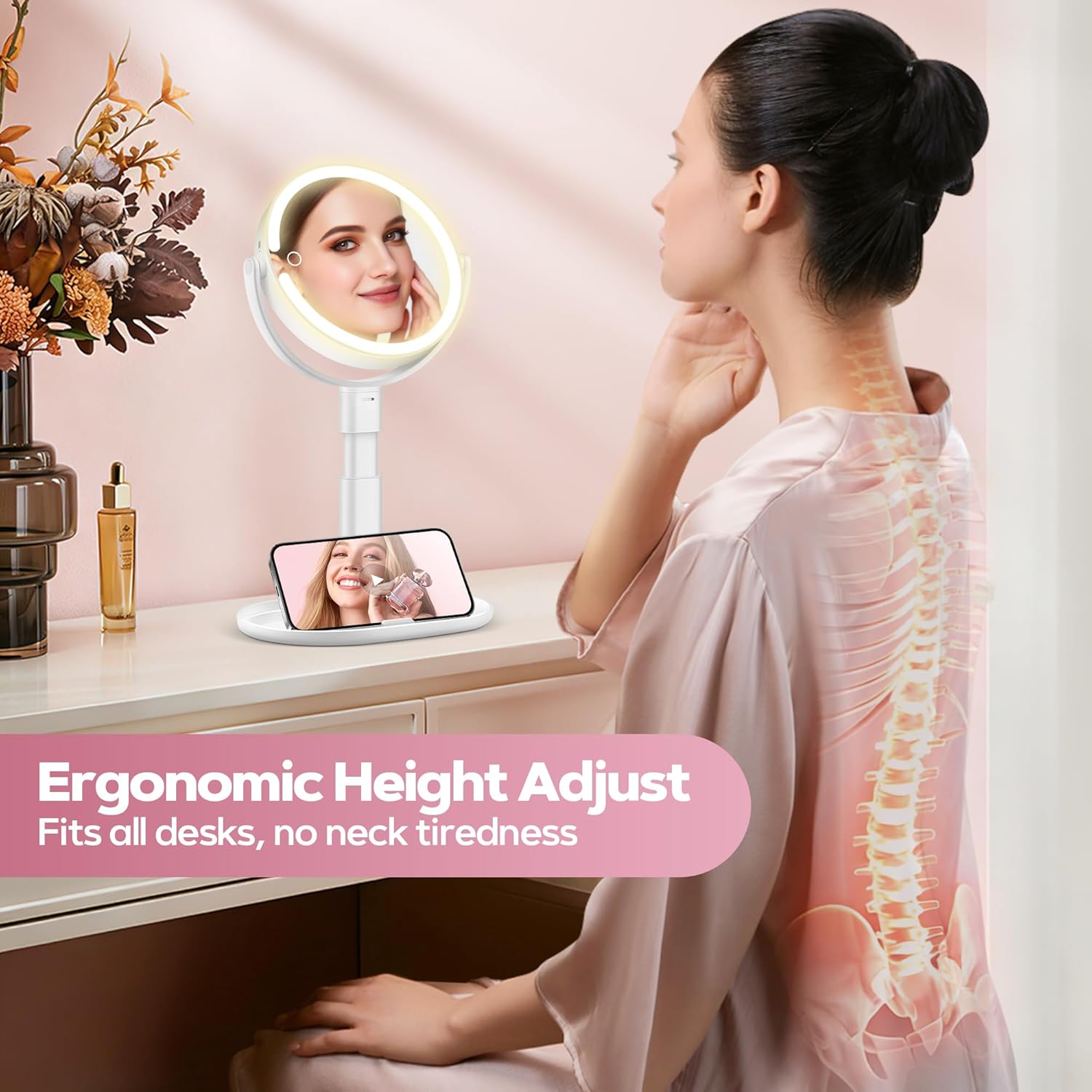 Thumbnail 4 de MOMOKUBA Makeup Mirror with Lights 30X Magnification