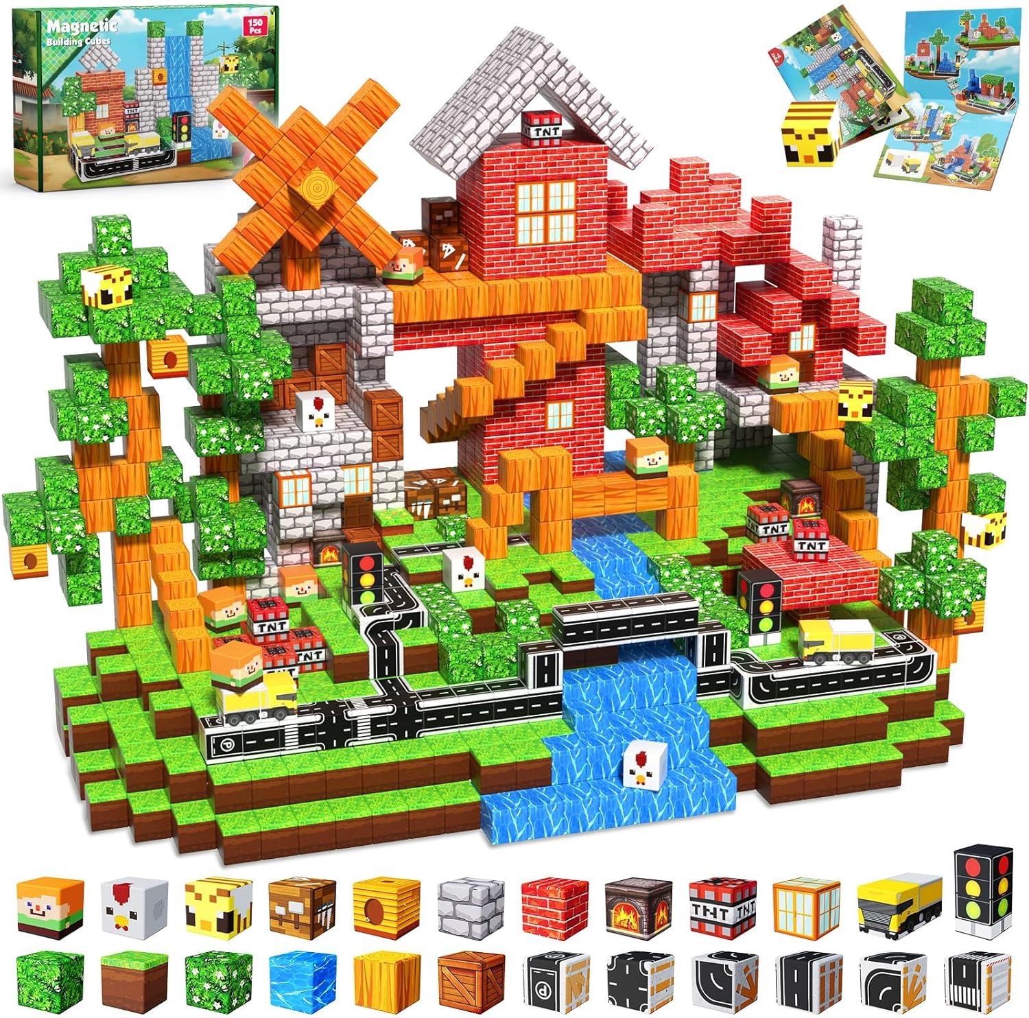 Thumbnail 6 de Annexfun 300 PCS Magnetic Building Blocks – STEM Learning Magnet Cubes Set