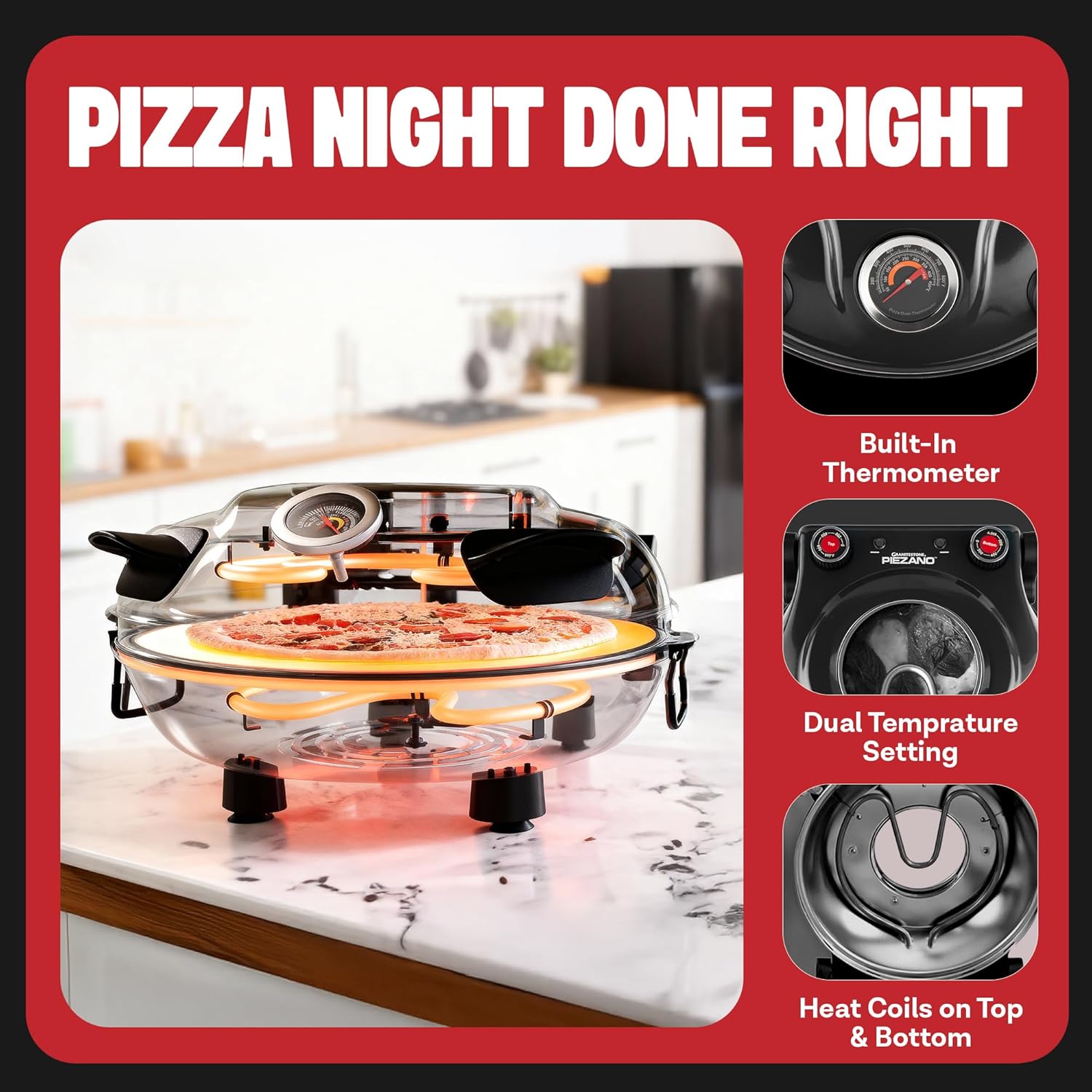 Thumbnail 4 de PIEZANO XL 14 Inch Electric Pizza Oven ⚡