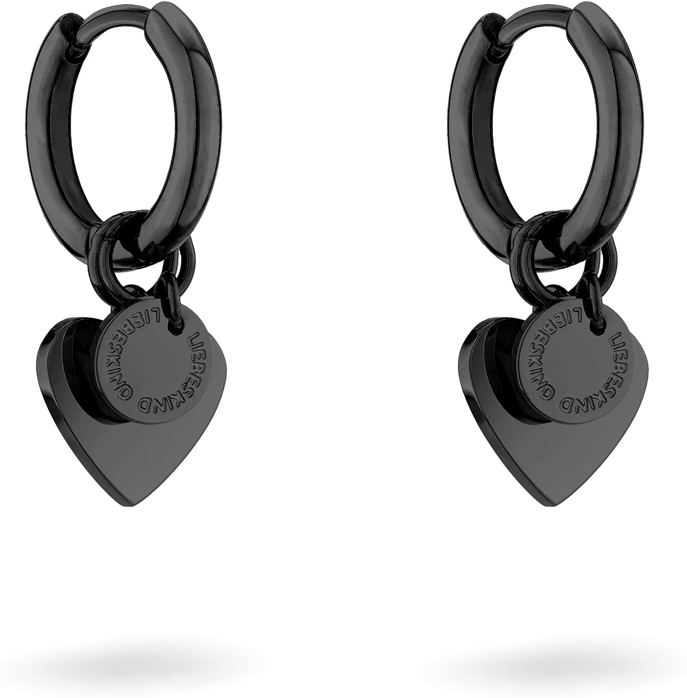 Detalle de LIEBESKIND BERLIN Herz-Schmuck für Damen – Edelstahlkette, Armband und Ohrringe mit Herzanhänger