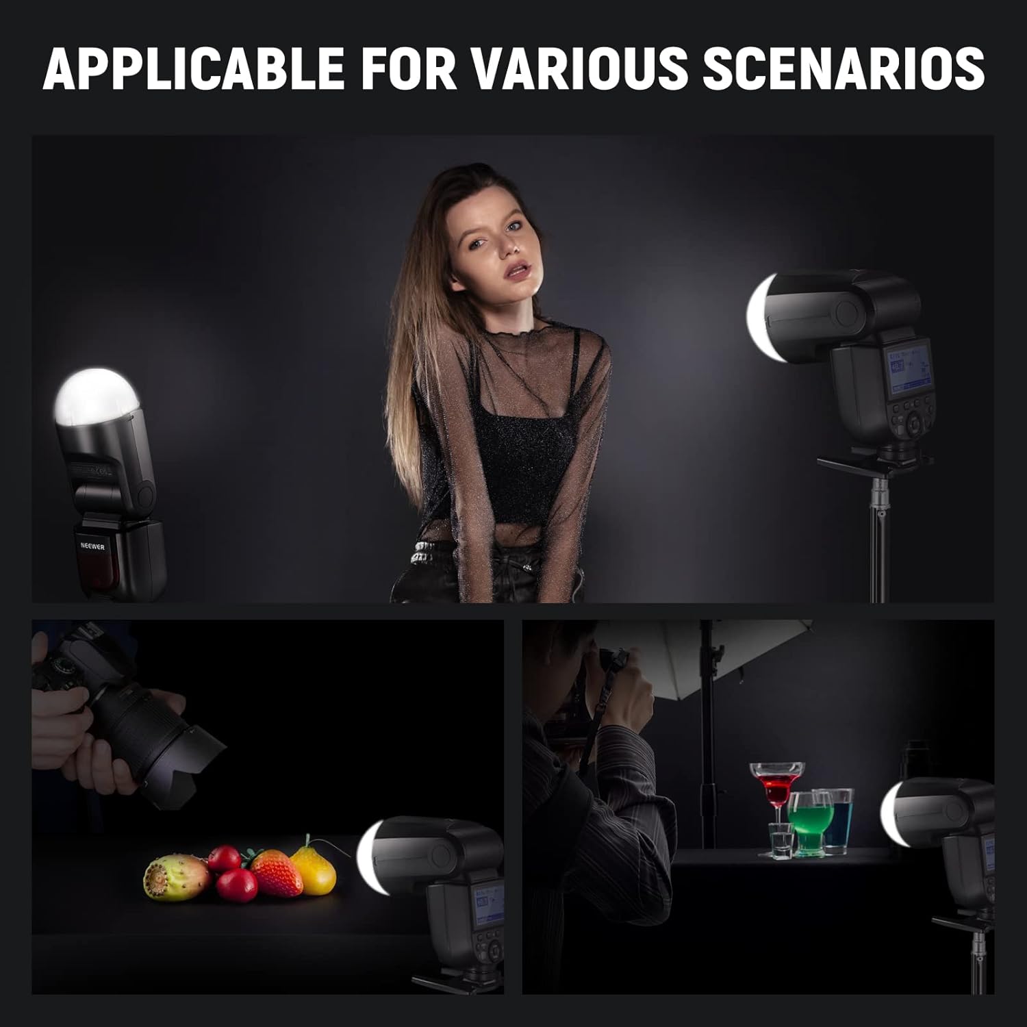 Thumbnail 6 de NEEWER Magnetic Dome Diffuser for Round Head Speedlite (Z2/Z1) – M12