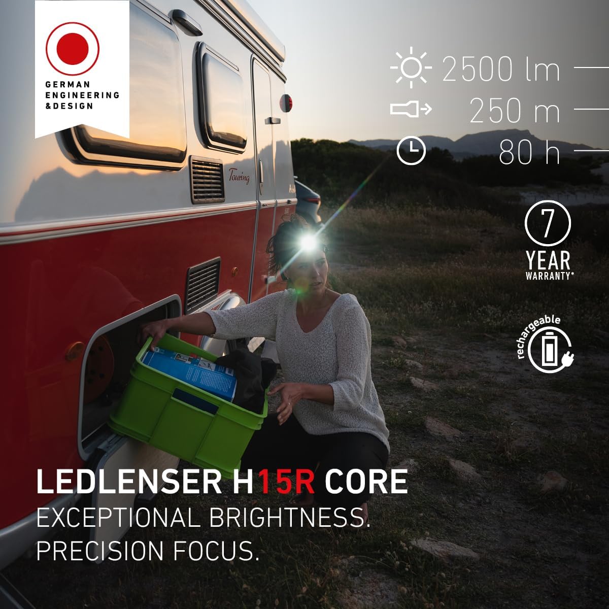 Thumbnail 1 de Ledlenser H15R Core: Rechargeable Outdoor Head Torch for Serious Nightwork