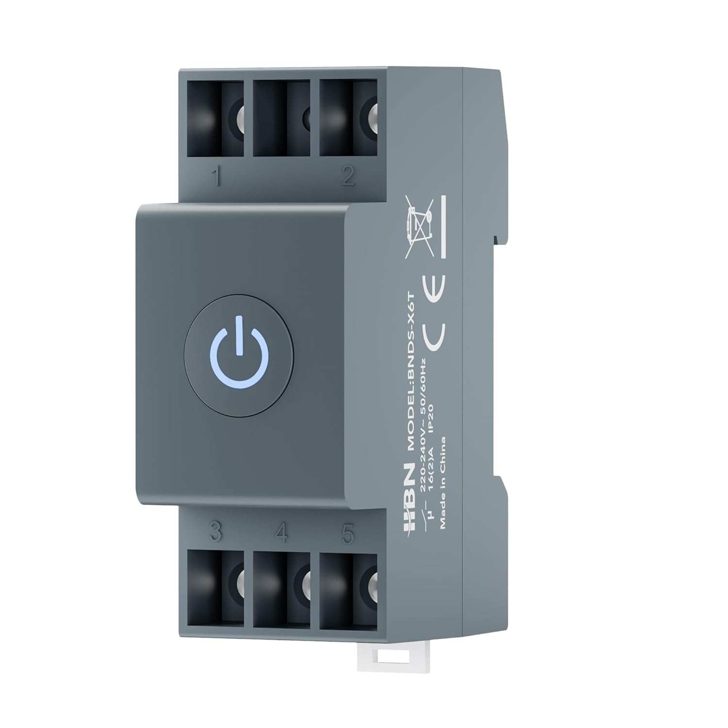 Detalle de HBN Smart Life WLAN Hutschiene Schalter mit Energieüberwachung – 16A, Timer, Sprachsteuerung und App-Anbindung