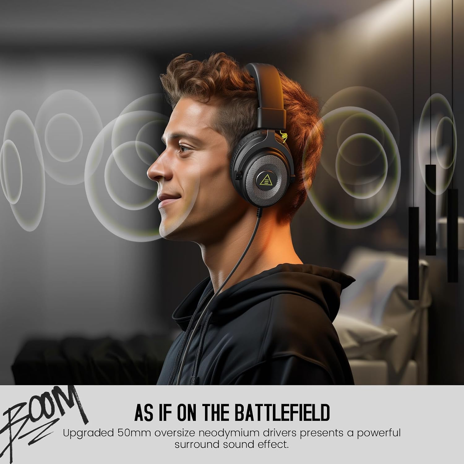 Detalle de EKSA E900 50mm wired gaming headset