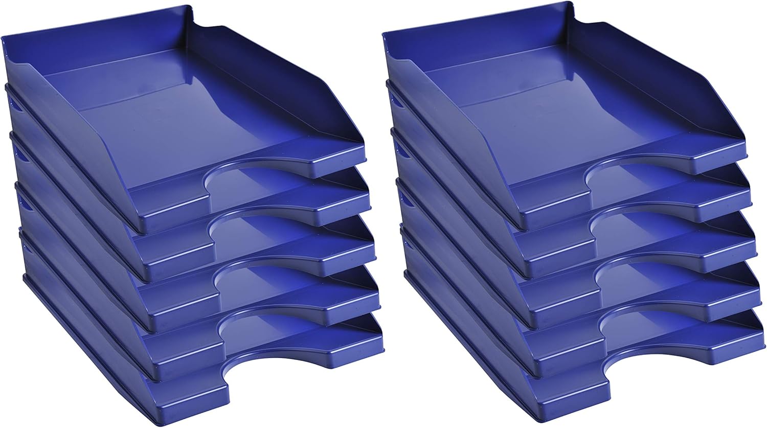 Thumbnail 5 de Exacompta 12323D – Lot de 10 corbeilles à courrier ECOTRAY cristal, 34 x 25 x 6,5 cm