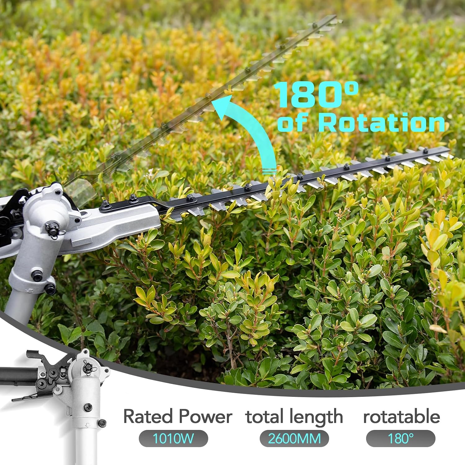 Detalle de Bluemars Heavy Duty 1010W Pole Hedge Trimmer with 2.6m Reach