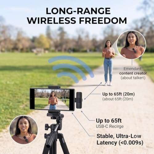 Thumbnail 1 de DUIDESHI Wireless Lavalier Microphone for Phone (Type-C): A practical clip-on mic for on-the-go video