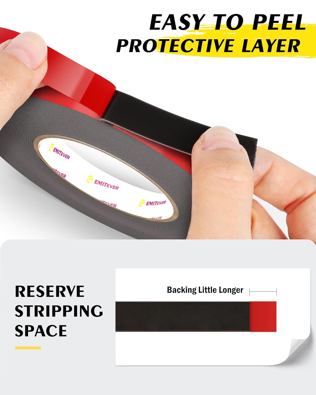 Thumbnail 4 de EMITEVER Heavy Duty Double Sided Tape 10m