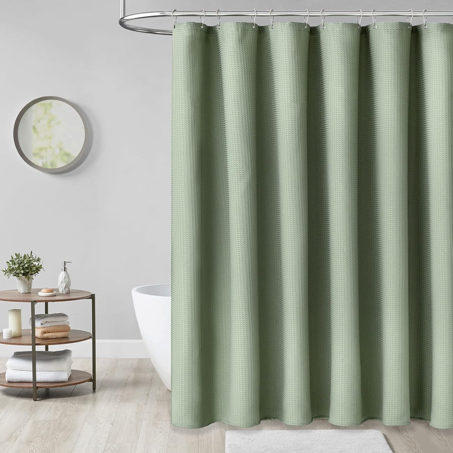 Thumbnail 5 de Dynamene Sage Green Shower Curtain 72x72