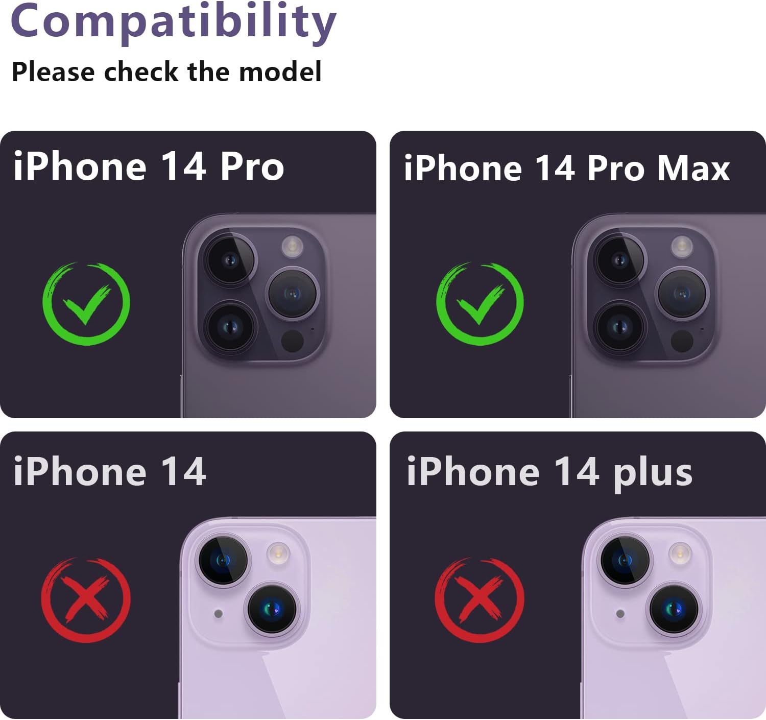 Thumbnail 6 de AFARER 2er-Set Kamera-Schutzfolie aus gehärtetem Glas für iPhone 14 Pro / 14 Pro Max (Silber)