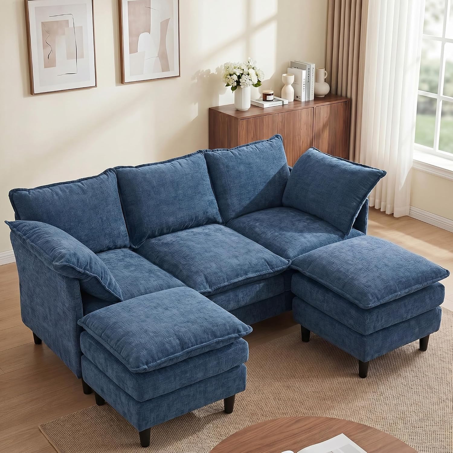 Detalle de MUDANT U-Shaped Sofa 69-Inch