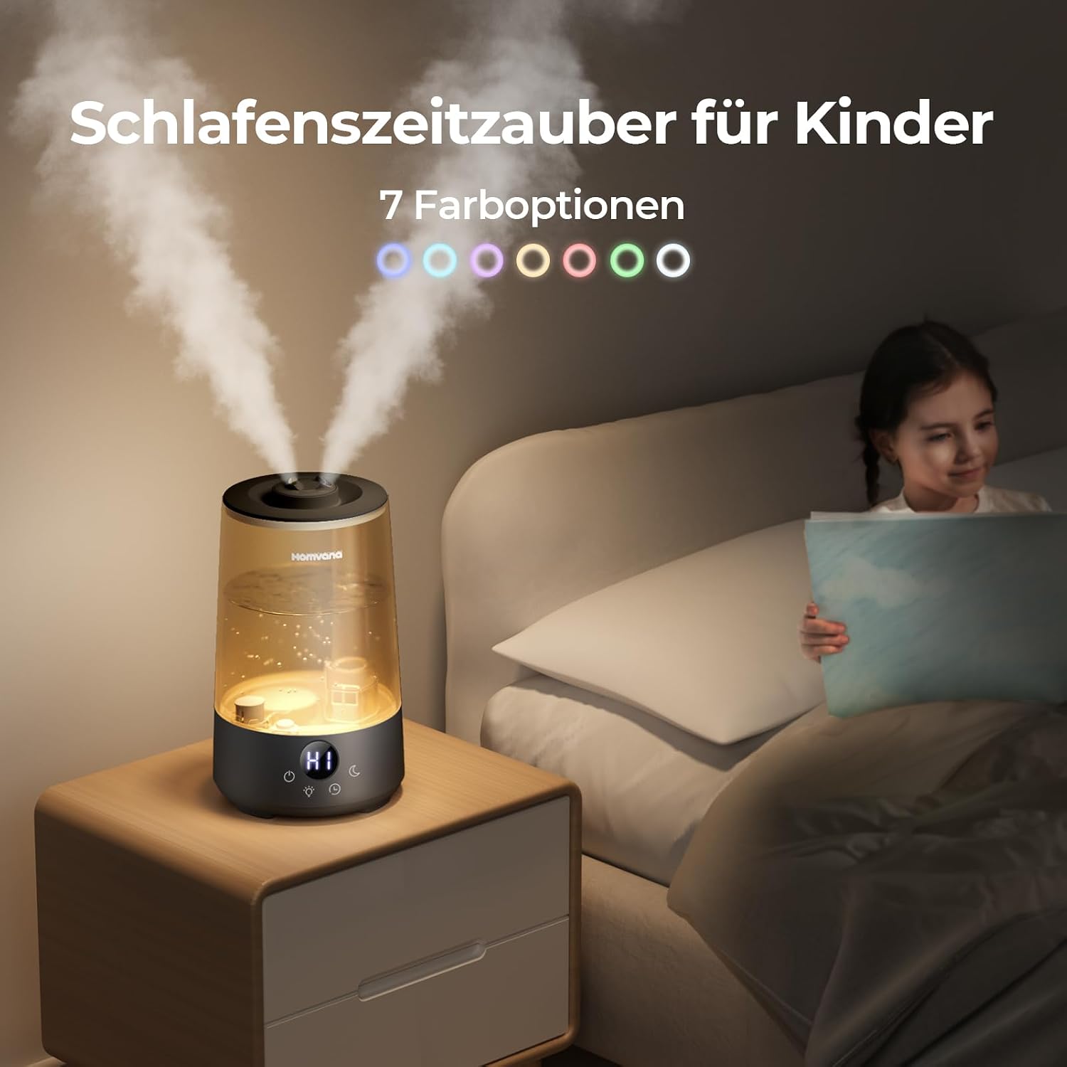 Detalle 2 de Homvana H101 Luftbefeuchter 3,6 l für Zimmer