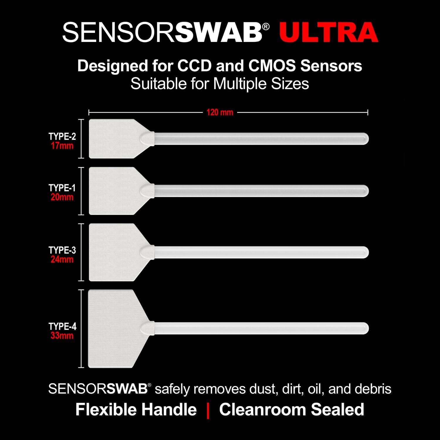 Thumbnail 3 de Sensor Swab ULTRA 17mm Swabs – Camera Sensor Cleaner for APS-C DSLRs and Mirrorless