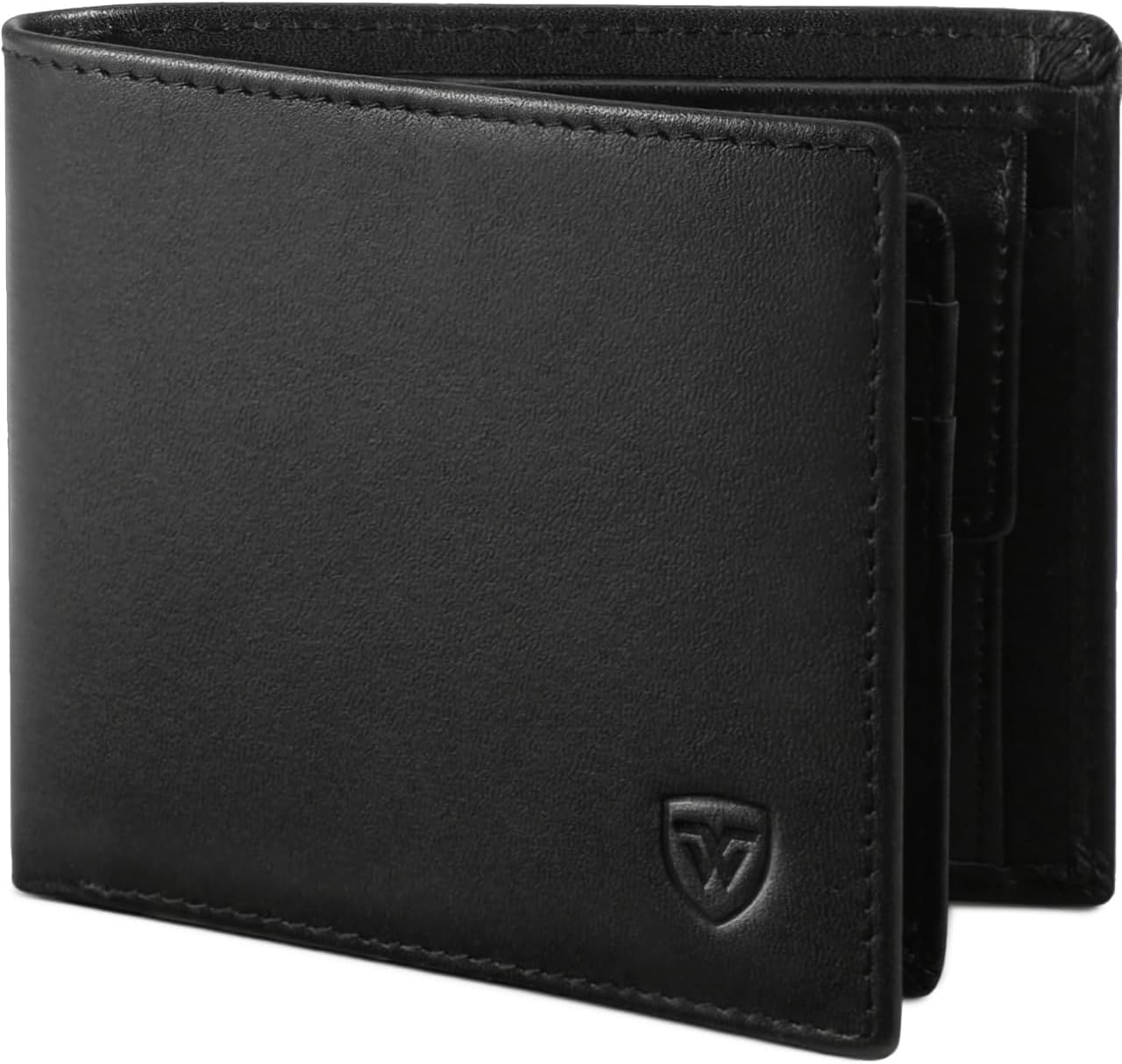 Imagen de WONSEFOO Portefeuille Homme en Cuir avec Blocage RFID – Noir, 10 Porte‑Cartes, 2 Compartiments Billets et Grande Poche Monnaie en OfertitasTOP