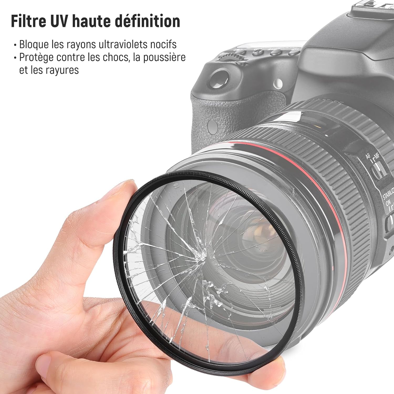 Thumbnail 3 de NEEWER 72mm Kit Filtres d'Objectif UV/CPL/ND4 – Étui rigide, cadre en aluminium