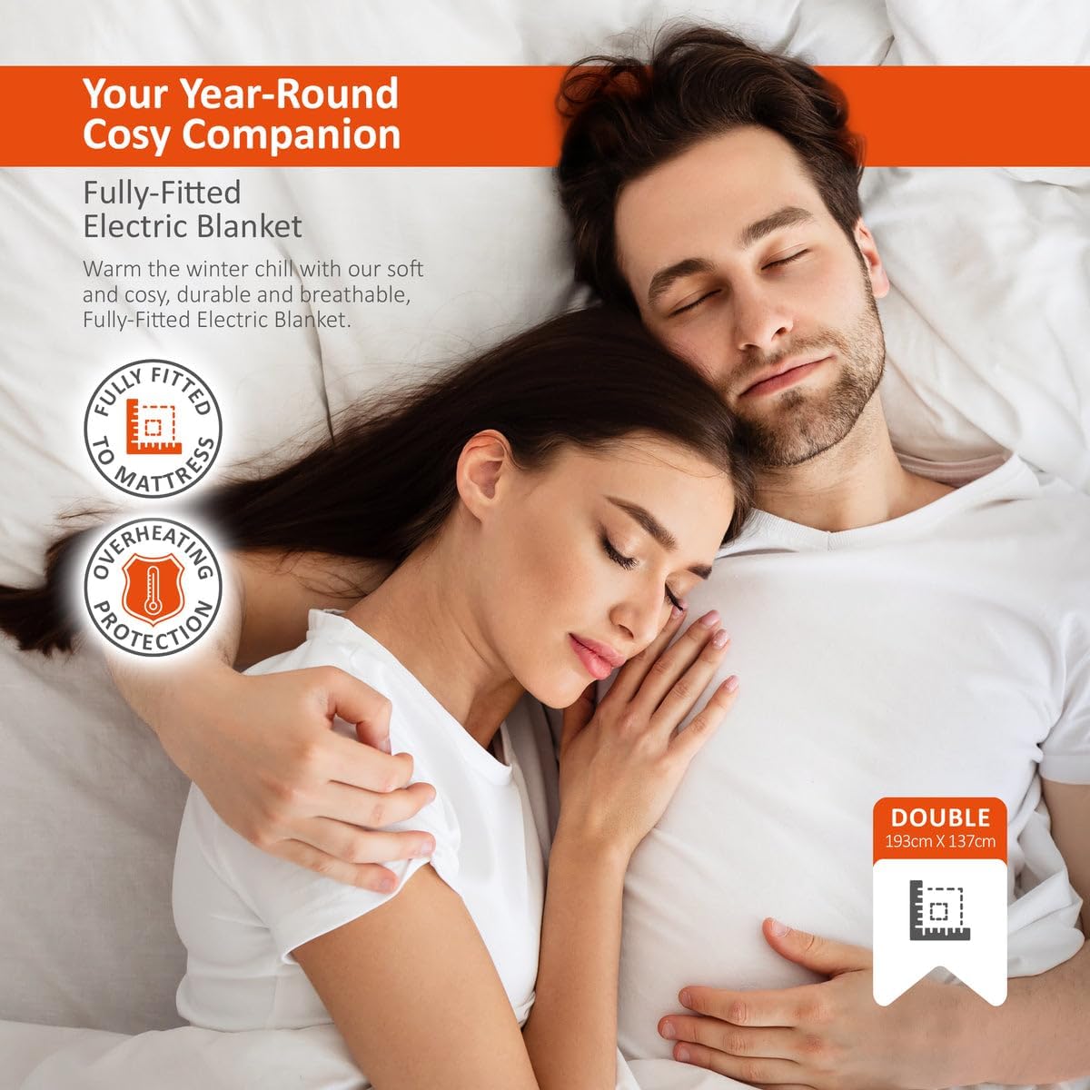 Thumbnail 1 de Warmer Wärmer Electric Blanket Double Size with Dual Control and Fitted Skirt