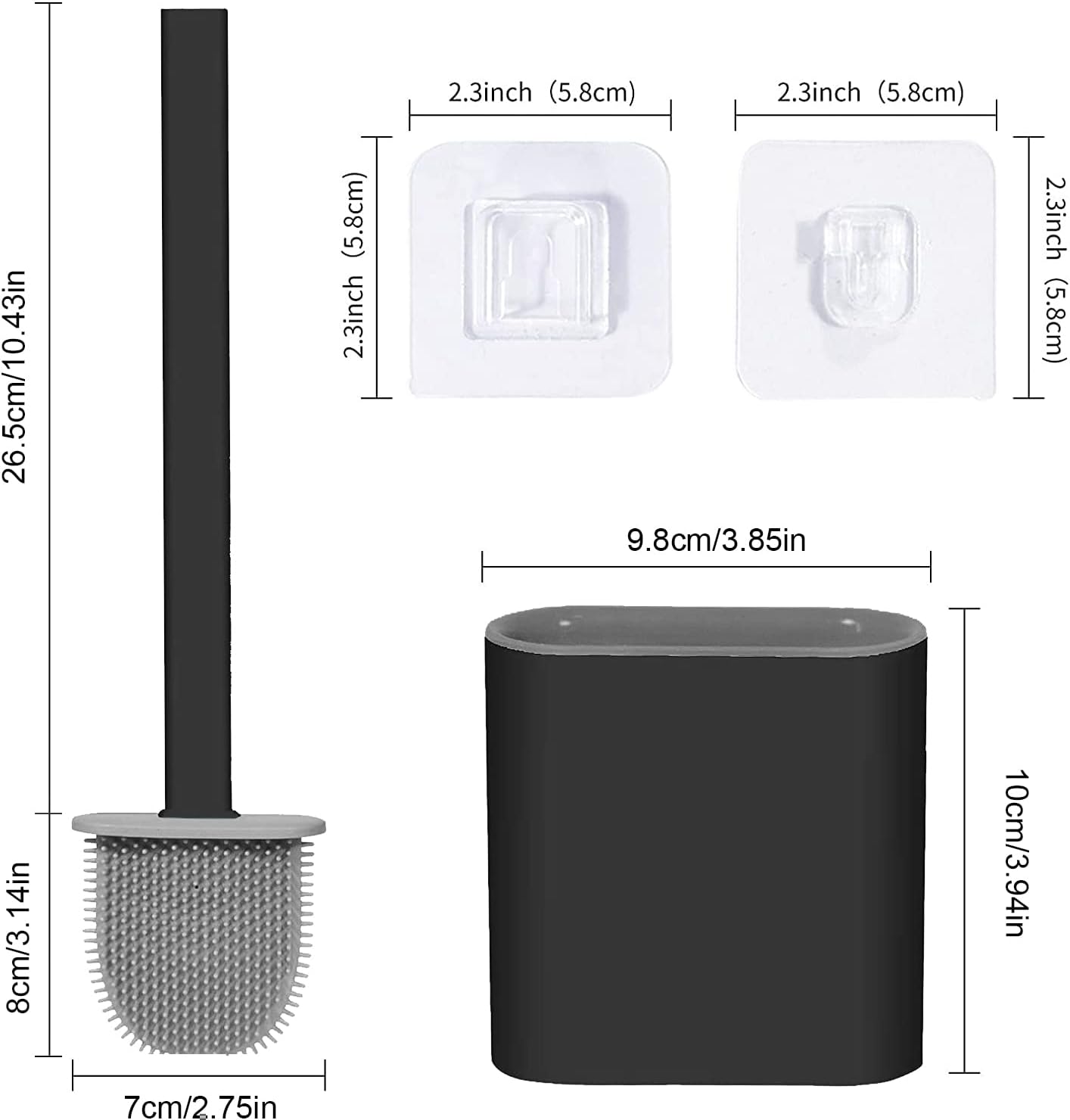 Thumbnail 1 de JIMACRO Bendable Silicone Toilet Brush