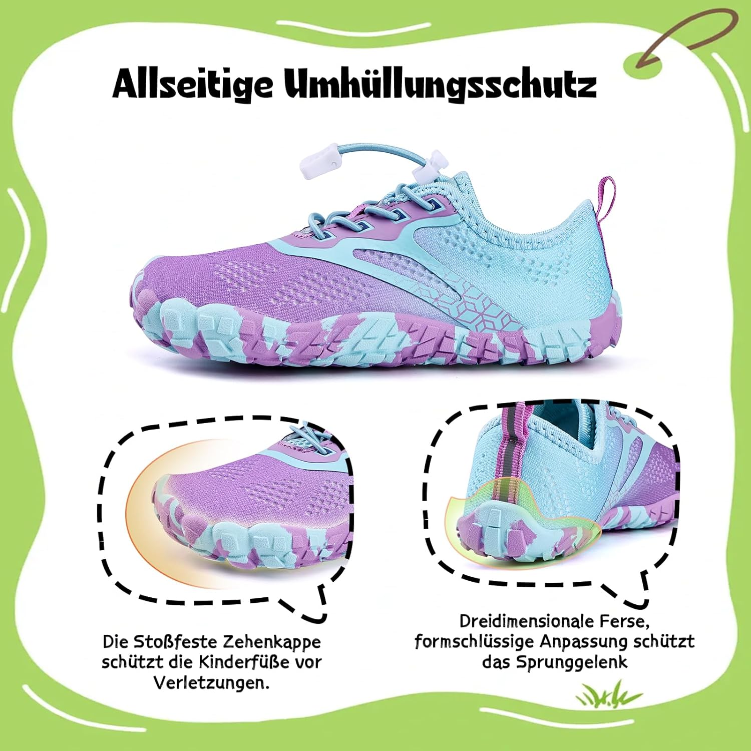 Thumbnail 5 de IceUnicorn Kinder Barfußschuhe für Jungen & Mädchen – leichte Aqua-/Badeschuhe mit atmungsaktivem Textiloberteil