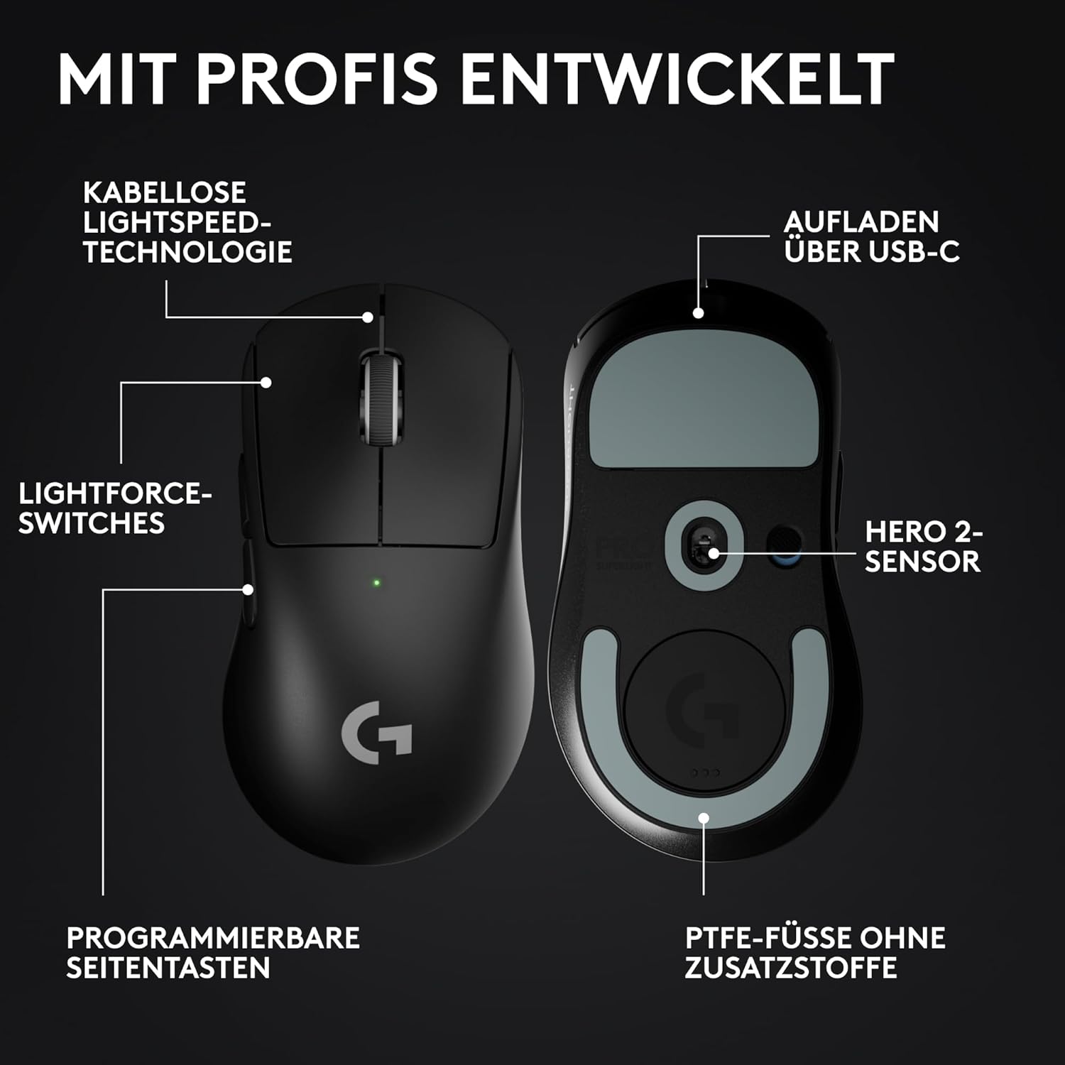 Thumbnail 5 de Logitech G PRO X SUPERLIGHT 2 60 g Gaming-Maus