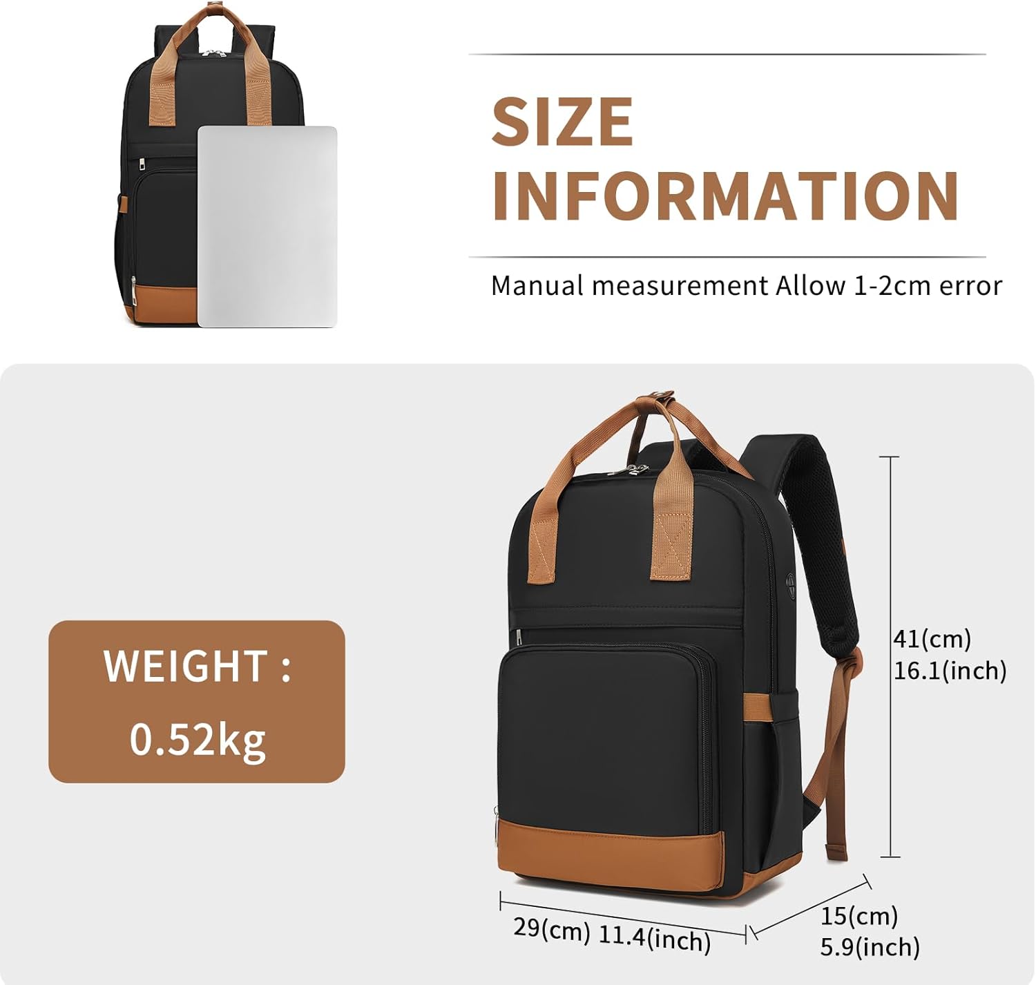 Thumbnail 6 de Kono Backpack Women’s 15.6 Inch Laptop Backpack