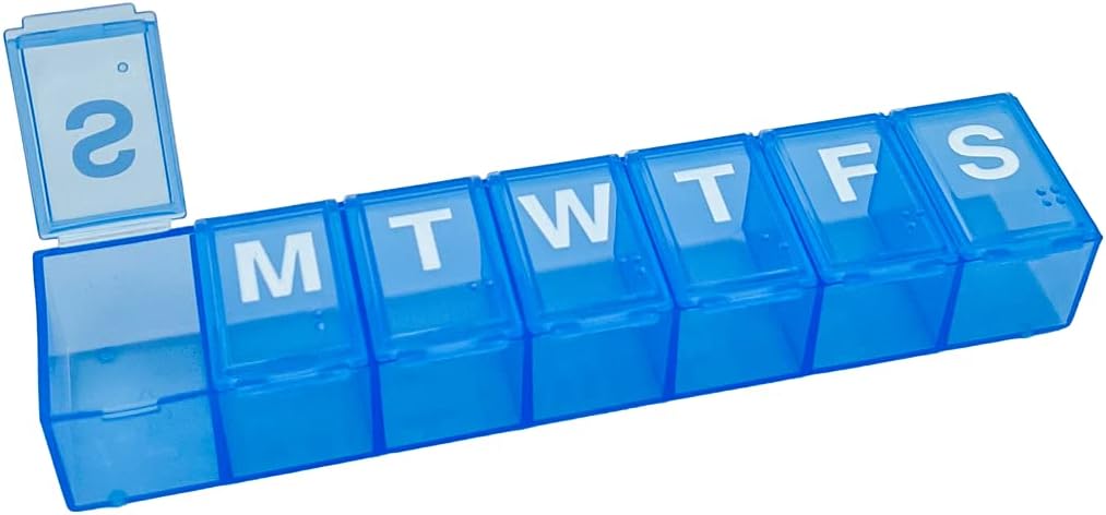Amazon Basic Care Weekly Pill Organizer, 7 days