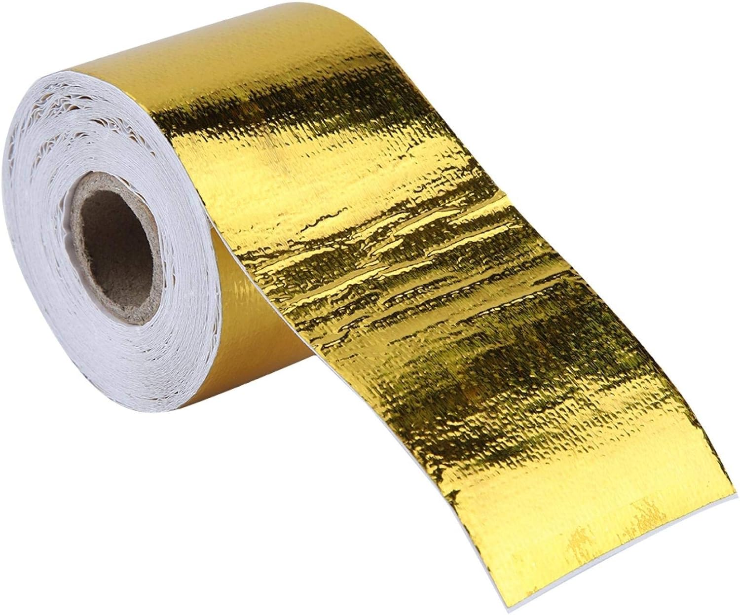 Detalle de Fydun värmereflekterande tejp, självhäftande aluminiumfolie, guld 10 m x 5 cm